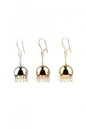 Mono Earring Jellyfish Mini Pearls
