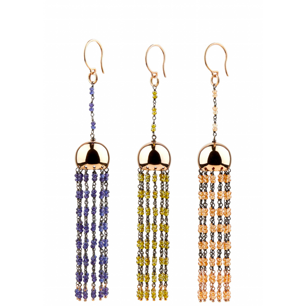 Mono Earring Jellyfish Mini Long Zircons