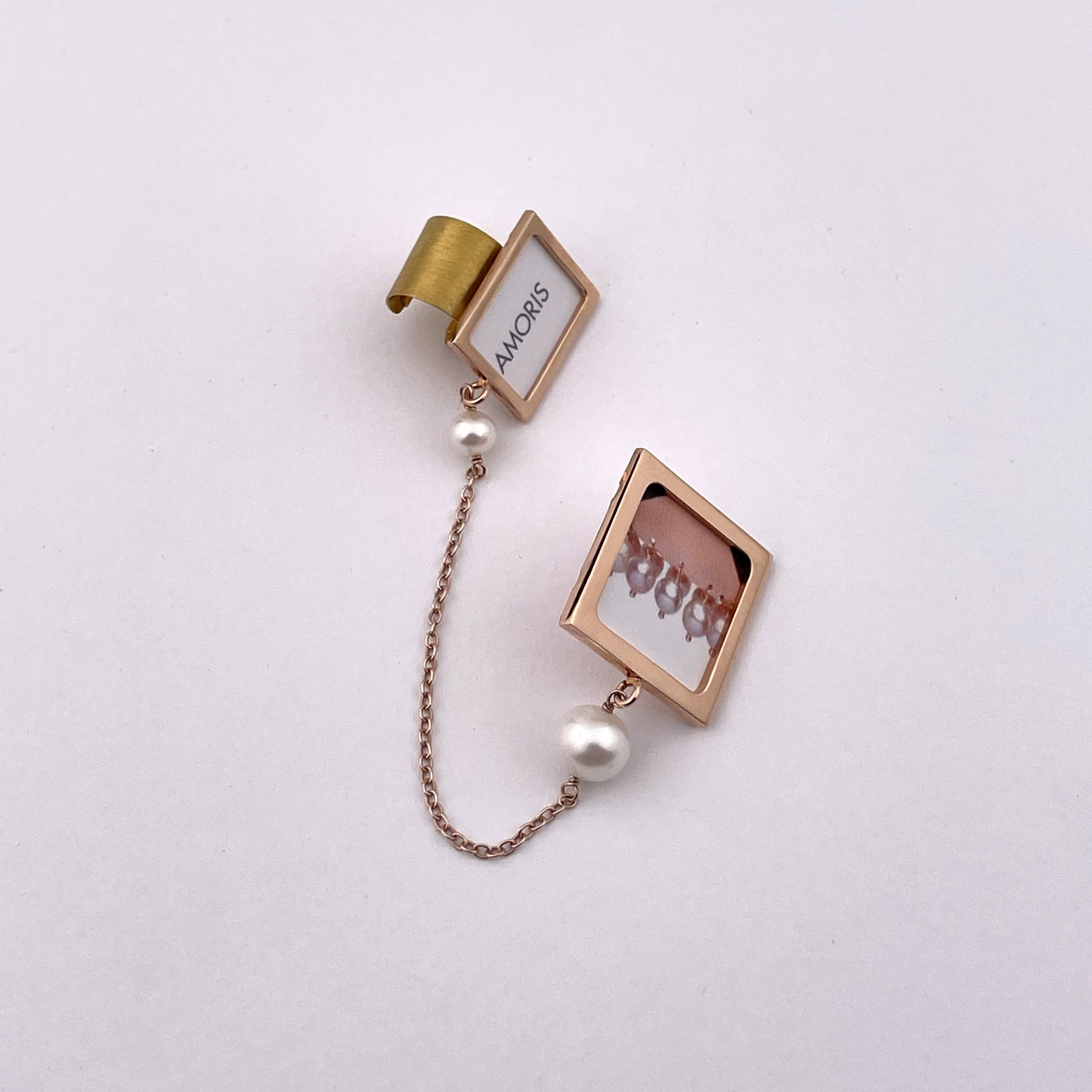 Mono Square Frame Earring and Cuff Earring