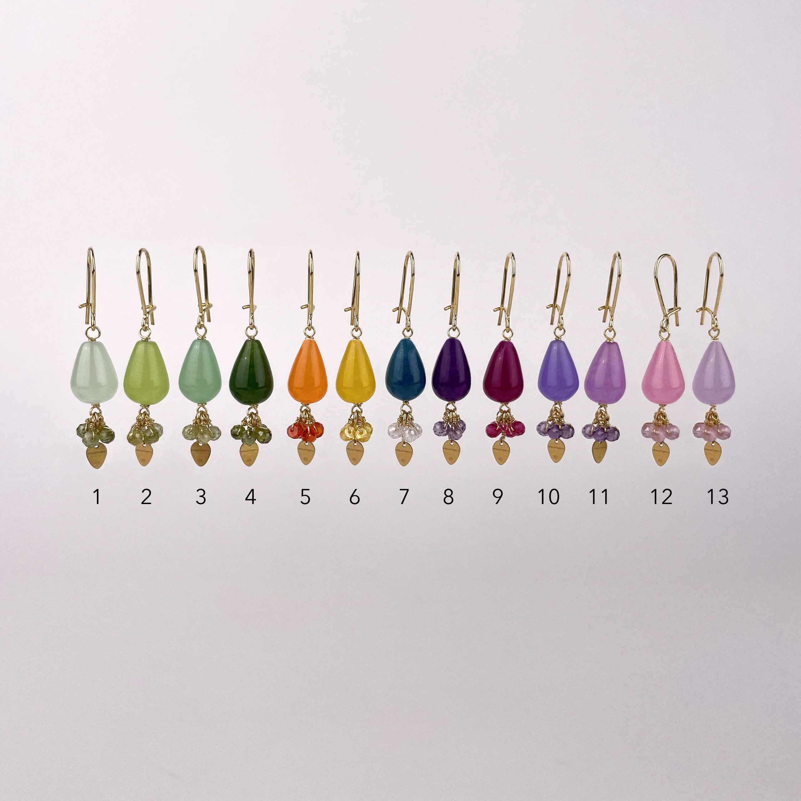 Mono Avventurine Earring with Cluster
