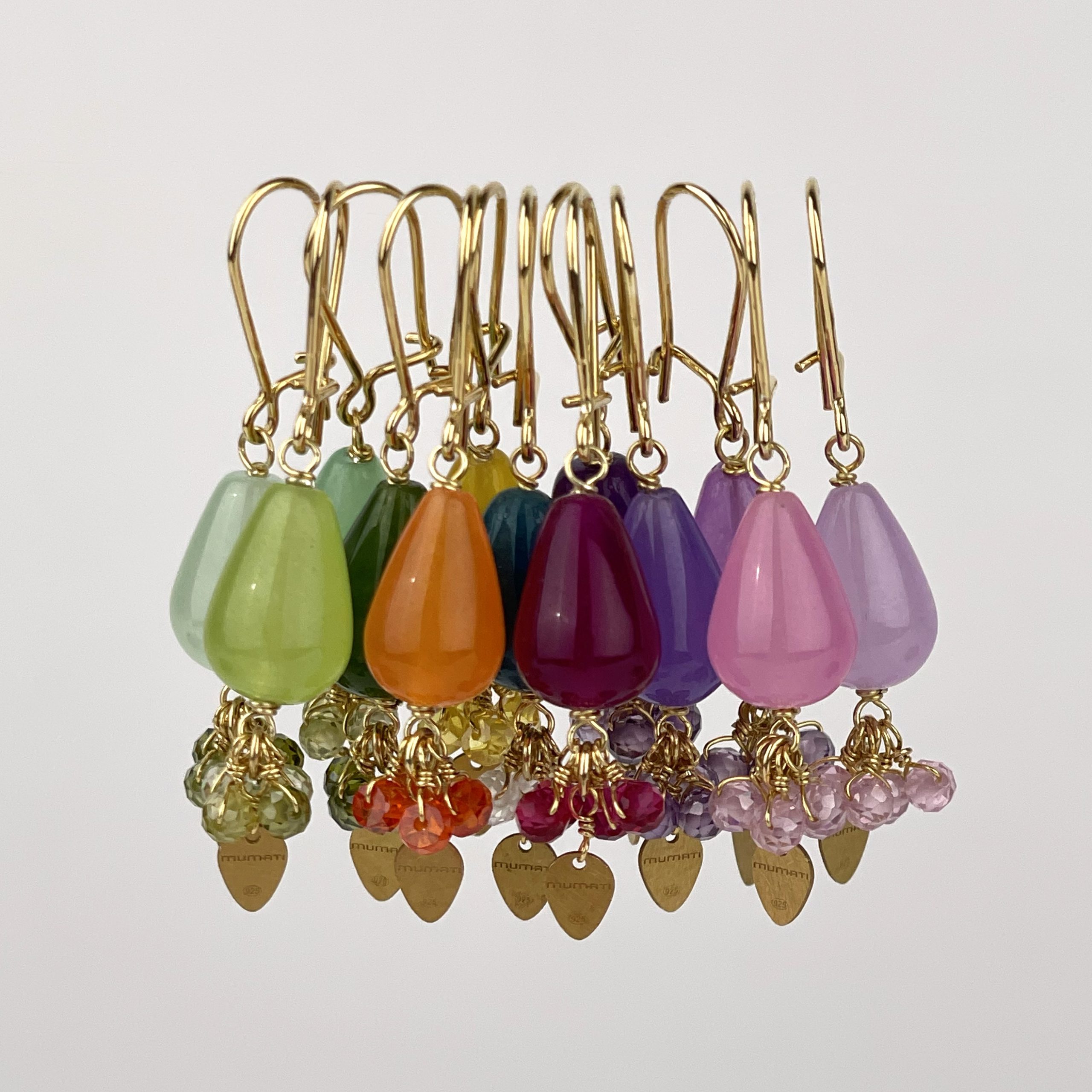 Mono Avventurine Earring with Cluster