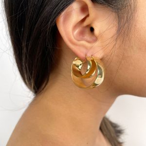 Mono Earring Hoop Headband Shiny