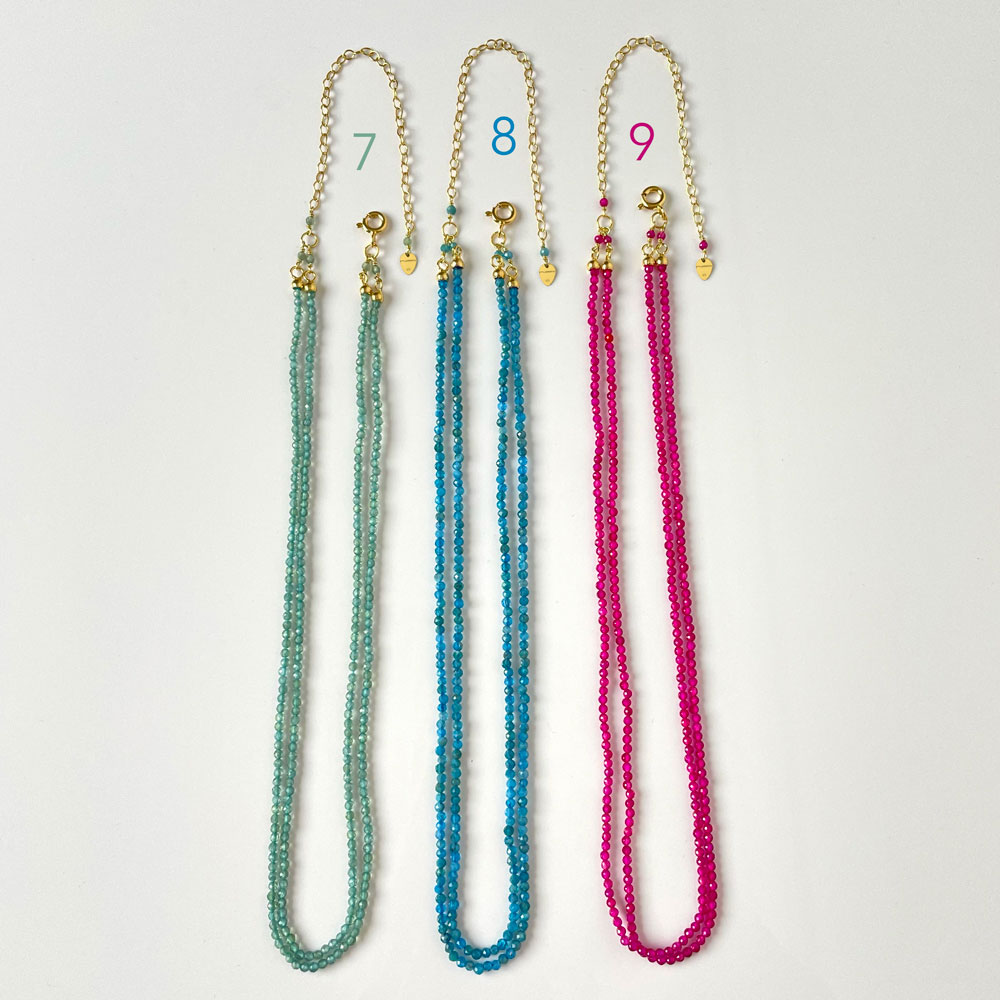 Collana pietrine a 2 fili