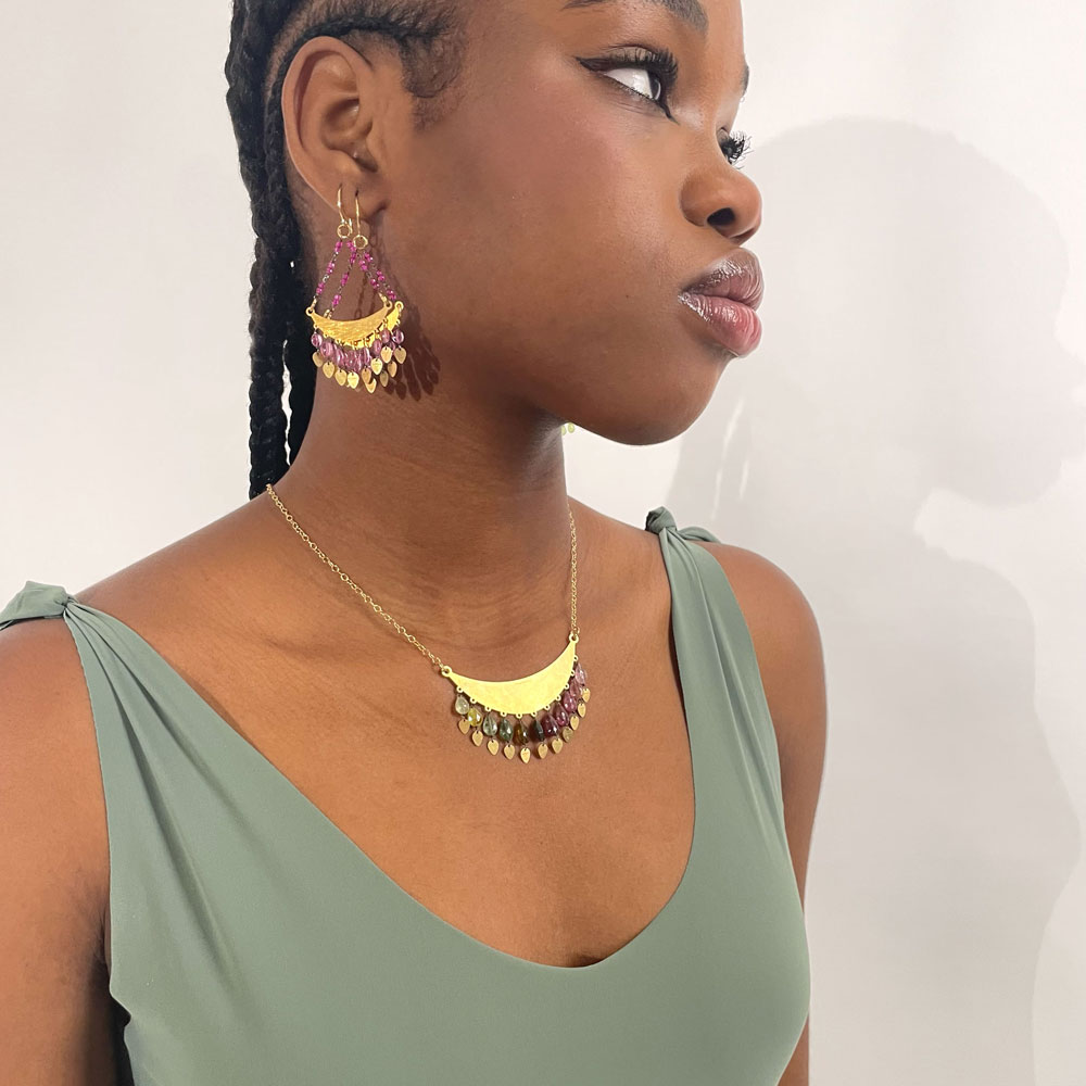 Lune Grande Tourmaline Necklace