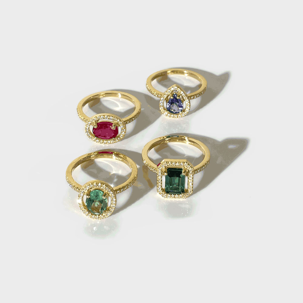 Anello Vena Amoris Tormalina Rosa