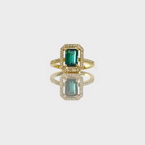 Anello Vena Amoris Tormalina Verde