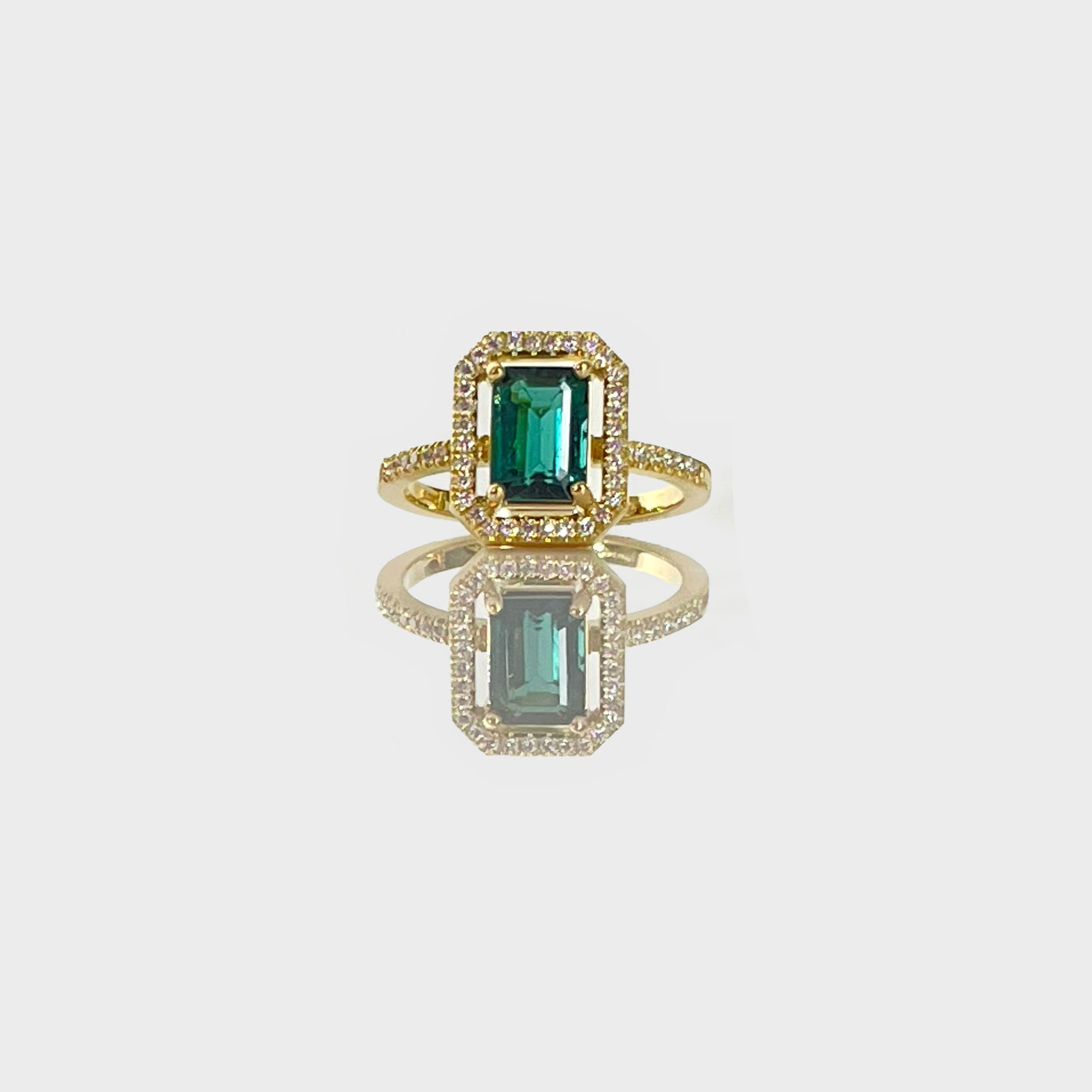 Anello Vena Amoris Tormalina Verde