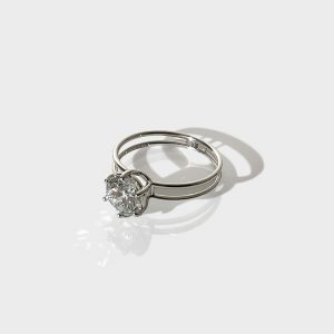 Anello Griffes Diamante Round Lab Grown