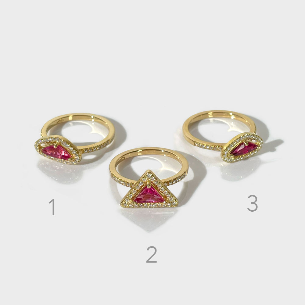 Anelli Vena Amoris Tormaline Rosa