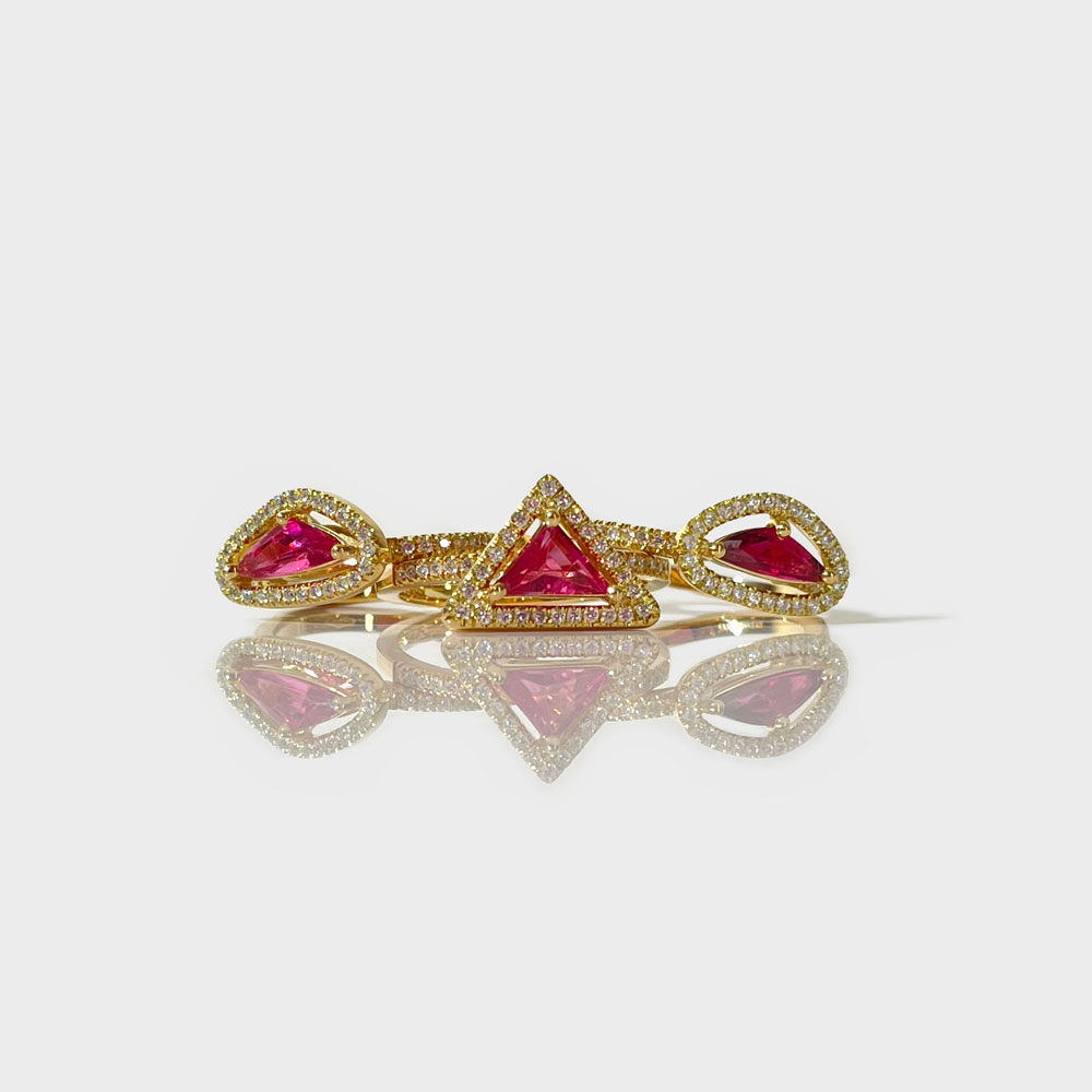 Anelli Vena Amoris Tormaline Rosa