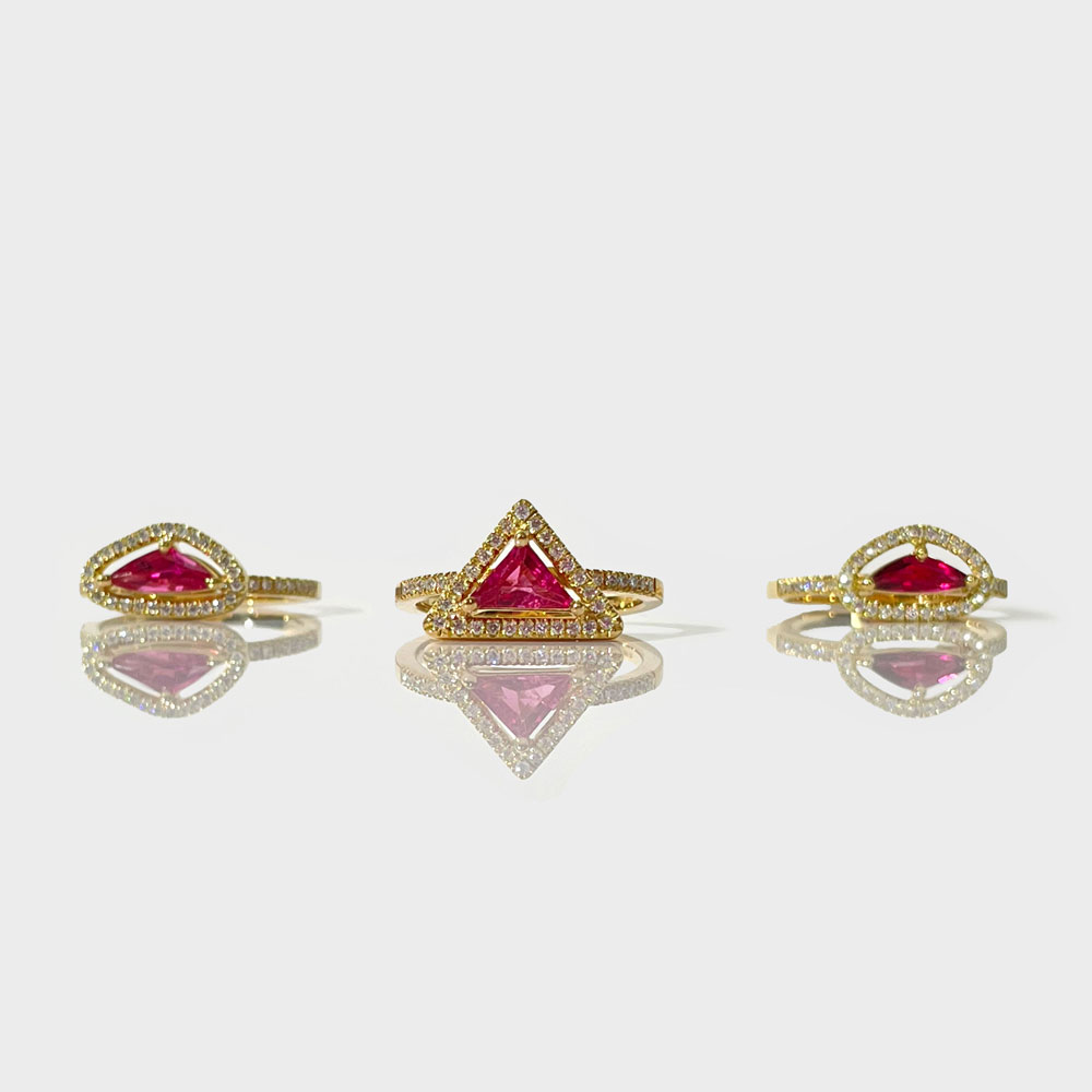 Anelli Vena Amoris Tormaline Rosa