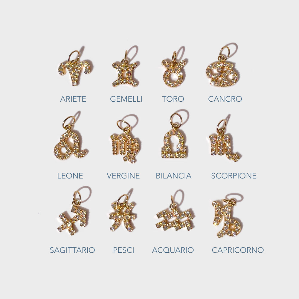 Pendente Zodiaco Oro e Diamanti