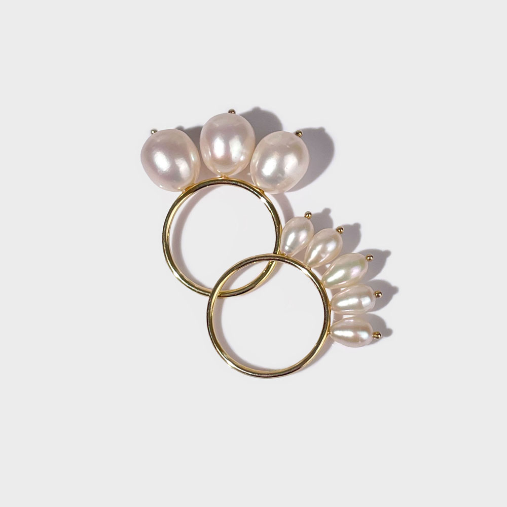 Anello Perle Biwa