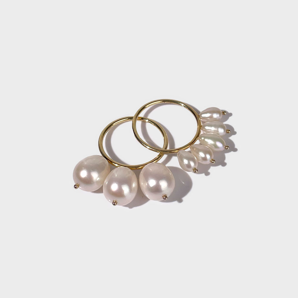 Anello Perle Biwa