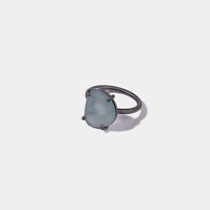 Anello Griffes Acquamarina Flat