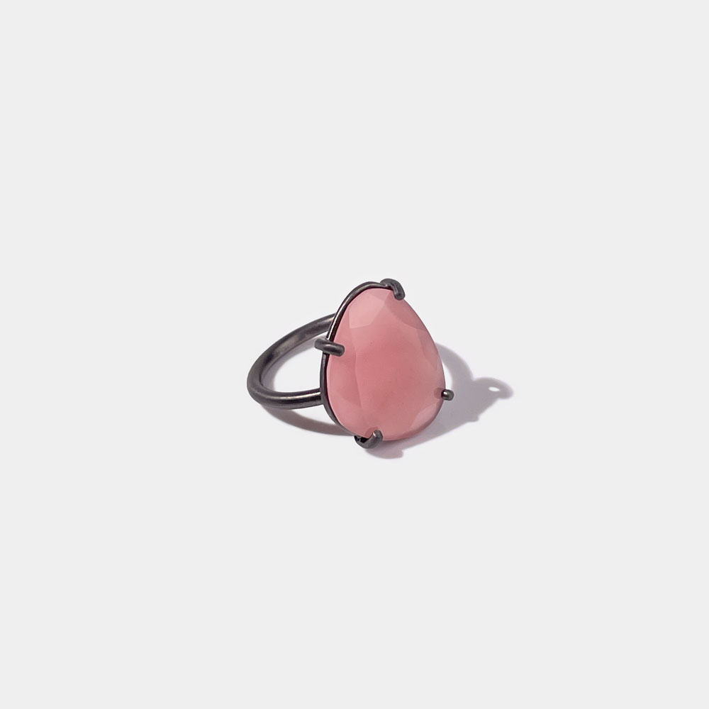 Anello Griffes Quarzo Guava Rosa Flat