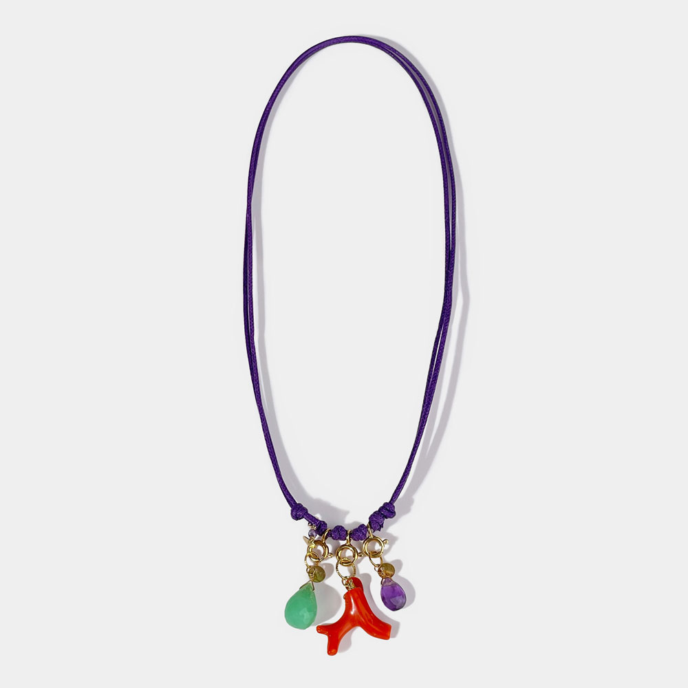 Collana Cordino 3 Pendenti